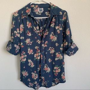 BILLABONG Floral Button Down Long-sleeve Shirt